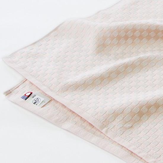 Kusubashi Mon Ori Imabari Towel Face Cotton Satin Towel, Sound, Weave, Pink, 1-60070-11-PAP