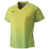 Mizuno Table Tennis Game Short Dynamotion JTTA Lime Size S Shirt, Sleeve, Standard, Fit, Moisture-Wicking, Quick-Drying, Certified, 82JA9201, Women's,