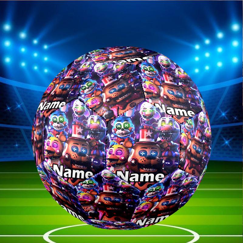Custom Name Personalized Five Nights At Freddy's Print Size 5 Soccer Ball Training & Match Football, for Team, Kicking, Gift for Football