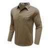 Men's Long-sleeved Lapel T-shirt Fashion Men's POLO Shirt Autumn and Winter Bottoming Shirt Tops