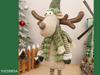 Cross-border Reindeer Plush Toy: Green Fabric Fawn Christmas Ornament for Hotel Window Display
