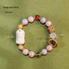 Zhakilam Gray Ceramic Beaded Bracelet - Women's Traditional Chinese Style with Incense Ash Glaze.