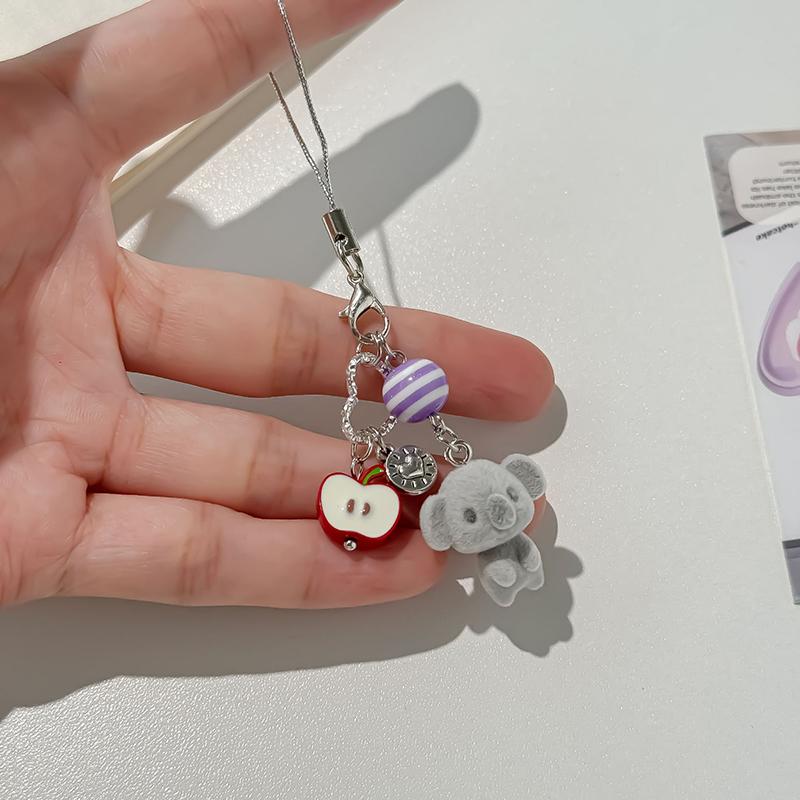 Kreskówkowy Uroczy Zwierzęta Żywica Breloczek Miś Koala Kot Zawieszka do Telefonu Ozdoby do Etui na Słuchawki Ozdoba do Plecaka Torby Kółko do Kluczy Samochodowych