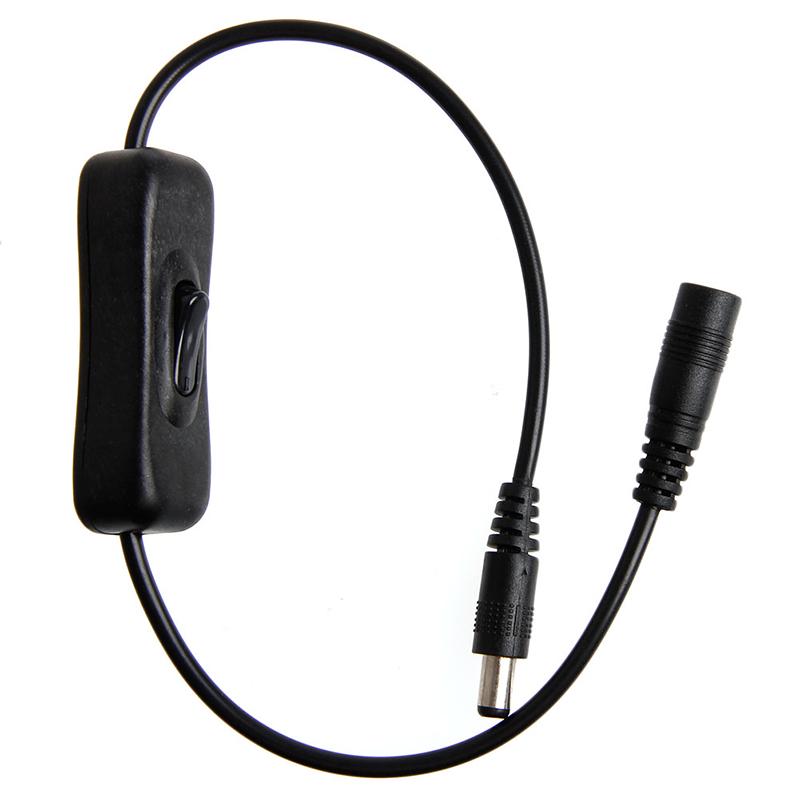 

Black Extension Cord with Switch for DC 5.5x2.1mm Male to Female Plug Cable Barrel Jack Power Adapter for Indoor DropShipping 12V чорний