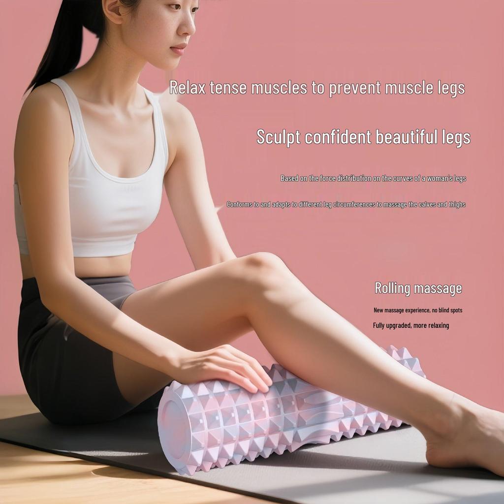 Professional Foam Roller and Crescent Yoga Massage Set