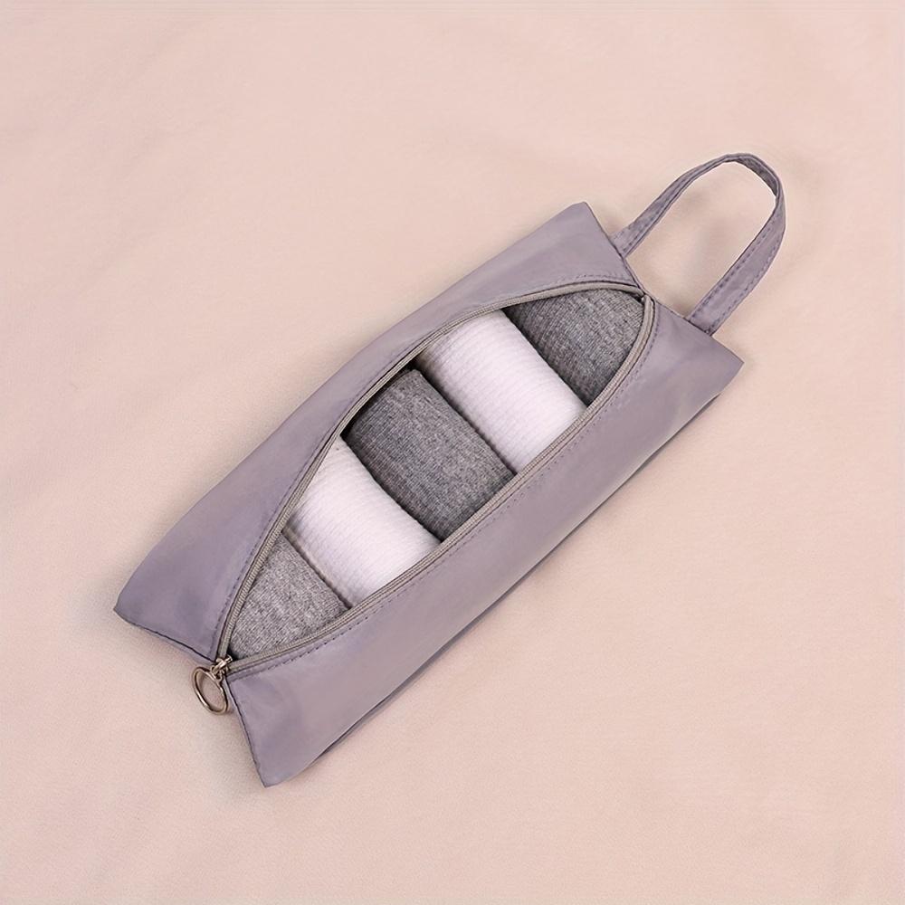 

1pc Underwear & Lingerie Organizer Bag with Zipper Closure - Nylon Travel Storage Case Suitable for Bras, Panties, Socks - //