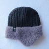 Faux Mink Knit Woolen Hat Winter Earflap Beanie Outdoor Fleece Lined Thickened Warm Cold Resistant Ski Hat
