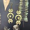 Moonphase Declaration Earrings With Geometric Alloy Design For Women Fall