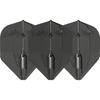 Ailette de fléchette style L Elf Flight FANTOM Forme Anneau Champagne Ailette de fléchette intégrée Noir Transparent