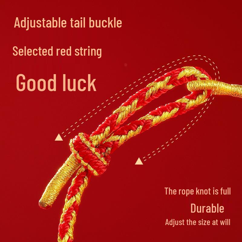 Putuo Mountain 2026 Year of the Horse Benming Red Rope Bracelet - Hand-Woven Gift