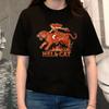 Hell Cat Tiger Rider Graphic T-Shirt Unisex Funny Biker Tee Retro Flame Cowboy