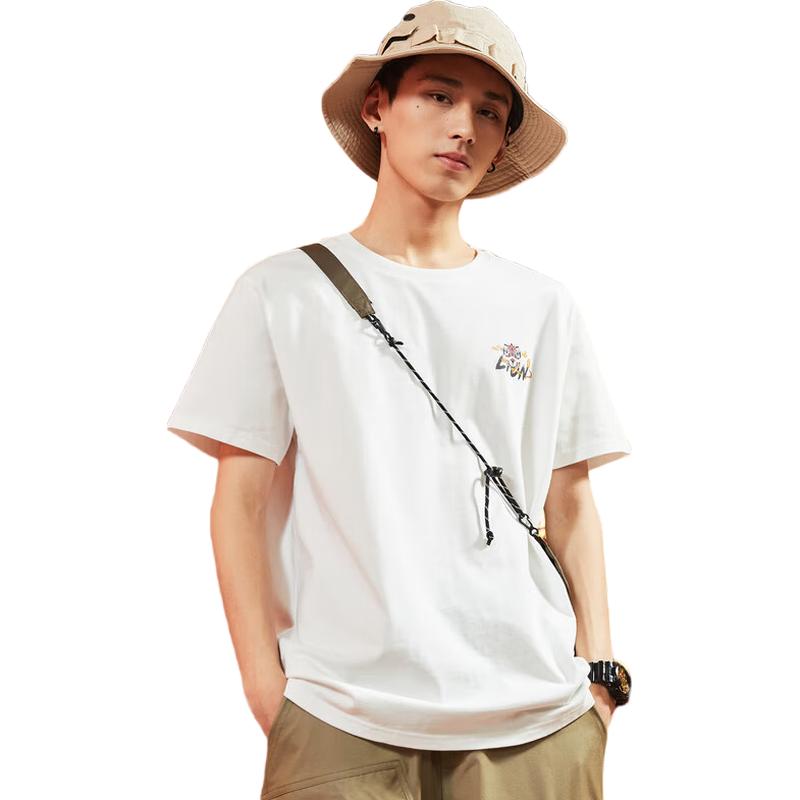 TonLion Men s 2025 Back Print Crew Neck Short Sleeve T-Shirt L