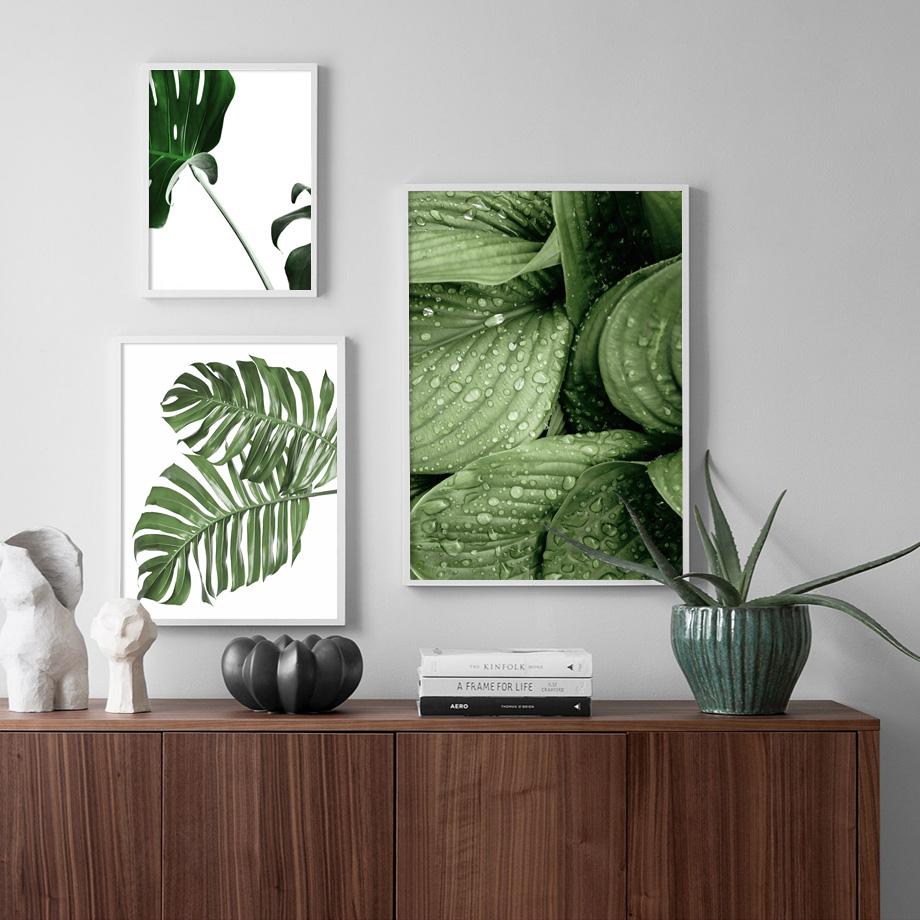 Scandinavian Plant Canvas Picture Modern Nordic Posters and Prints for Living Room Frameless Art Picture for Home Design No Frame