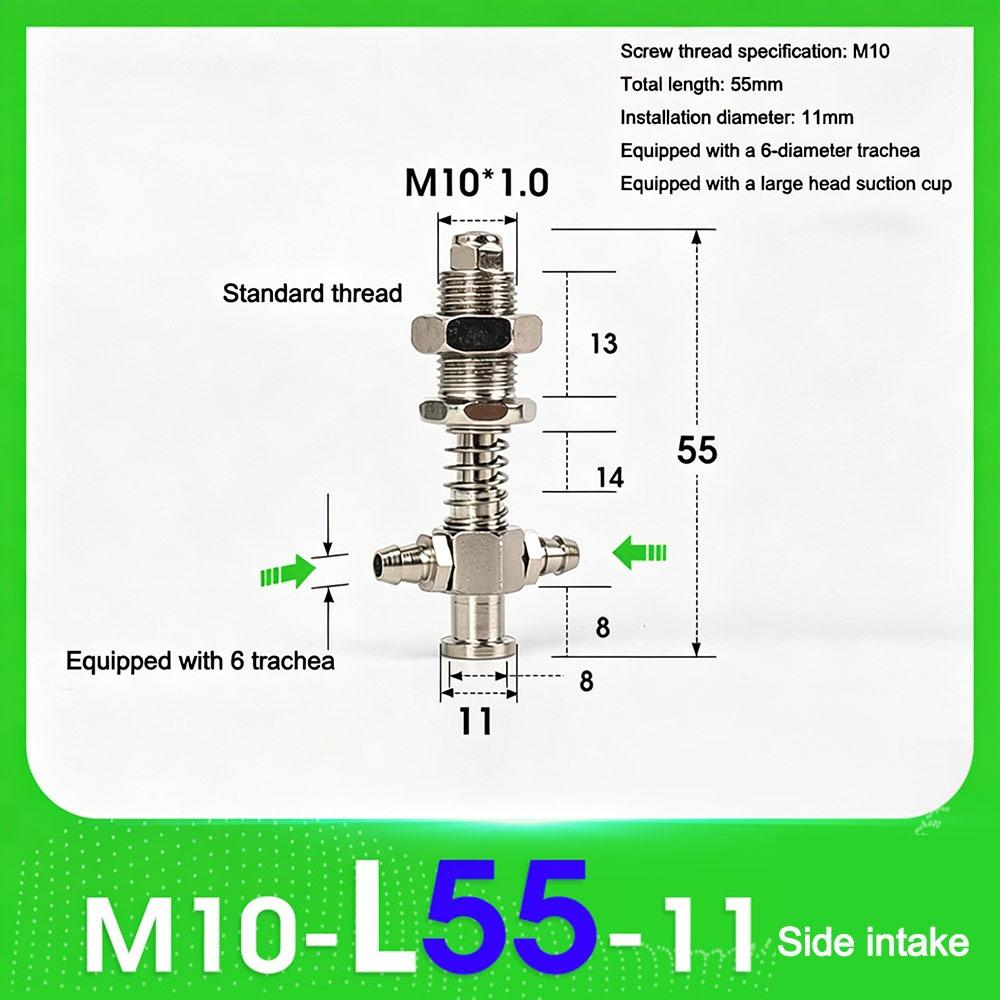 1Pcs M10 Vacuum Suction Cup Base Holder Vacuum Nozzle Rod  for Pneumatic Manipulator Mechanical Arm