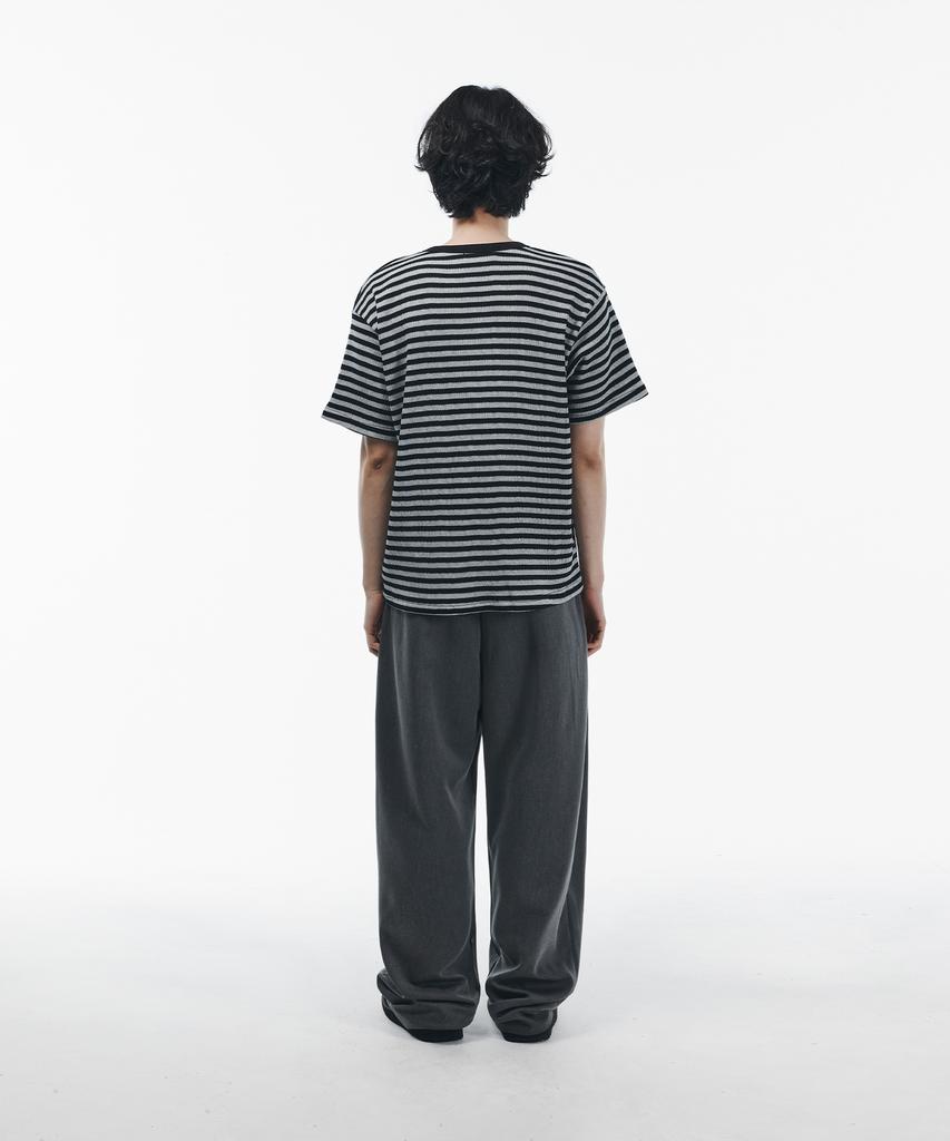 SIGNATURE [Summer Fabric Added] Double-Tuck Wide Slacks [Gray]