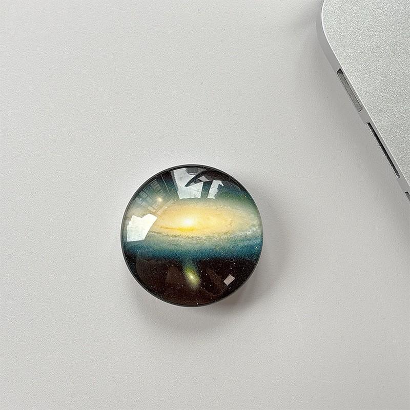 Crystal Glass Starry Sky Mobile Airbag Bracket Adhesive Desktop Telescopic Internet Celebrity Creative Gift Wholesale Folding