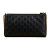 Gucci Borsa a mano da donna in pelle con tracolla a catena e logo in rilievo Nera 779791-CWC1G-1000
