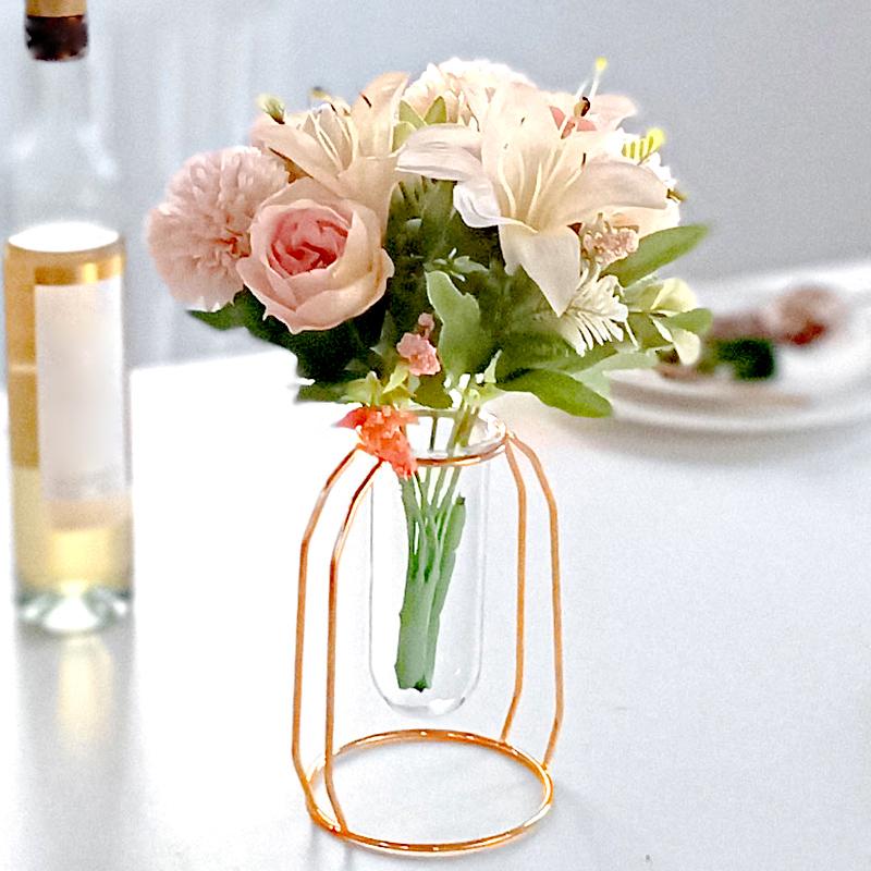 

1 шт., простая ваза для цветов, металлическая пробирка, держатель для растений, гидропоника, украшение для дома, высокое качество, скандинавский стиль