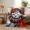 Denver Broncos Blanket Flannel Blanket Soft Cozy Plush Throw for Sofa Bed Lightweight Home Decoration Gifts for Christmas Various Holidays