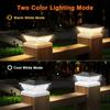 Outdoor Solar Post Lamps, Solar Powered Deck Lights for Posts In Garden Decor, 2 Mode Bright Solar Post Light