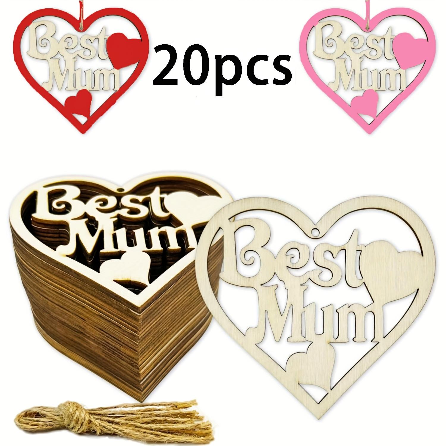 

20 Pieces of Hollow Love Wood Chips, Wooden Letters, Party Decorations, Wooden DIY Crafts, Wooden Home Decorations
