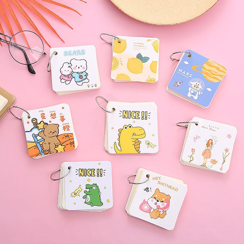 

Blank Inner Page Memo Book Portable Notepads Cartoon Notebook D
