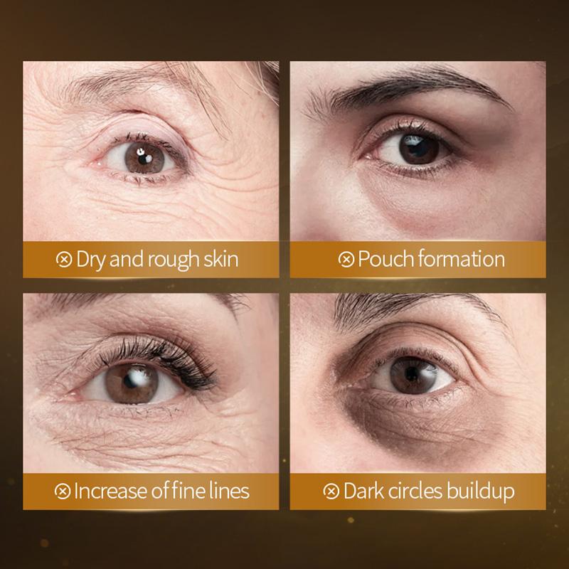 60 db SADOER C-vitaminos kristály kollagén szemmaszk sötét karikák ellen, szem alatti hidratáló, ránctalanító, öregedésgátló szemtapasz