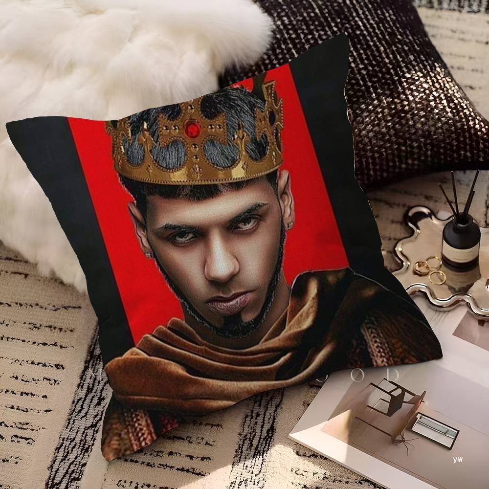 Classic Rapper Anuel Aa Music Cushion Cover Pillow Cover Decor Pillowcase Printed Cushion Case For Couch
