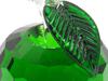 Crystal Glass Apple Feng Shui 60mm Green [KKD] Figurine, Suncatcher,