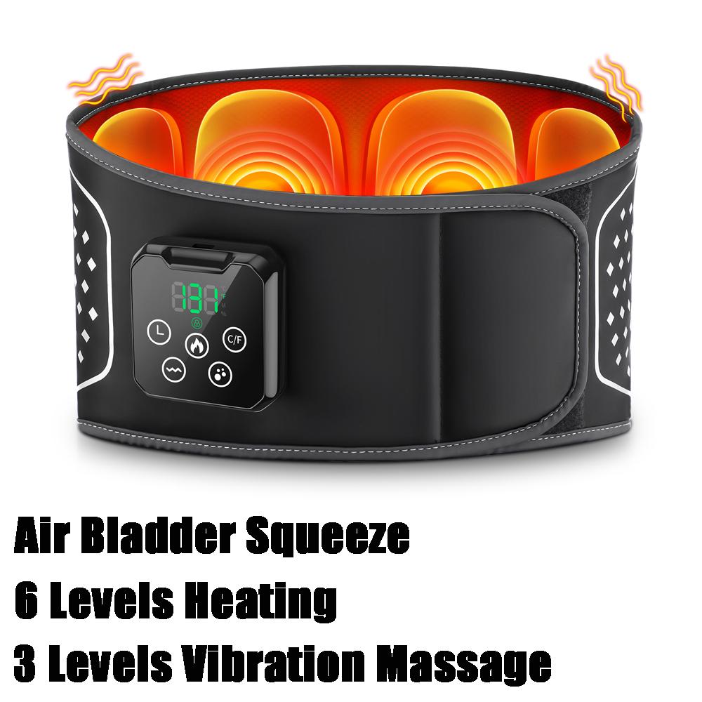 Rotes Licht Heizung Taillenmassagegürtel Kabellos Heiße Kompresse Vibration Rückenmassagegerät Lendenwirbelstütze Bauchschutz Gebärmutterwärmer
