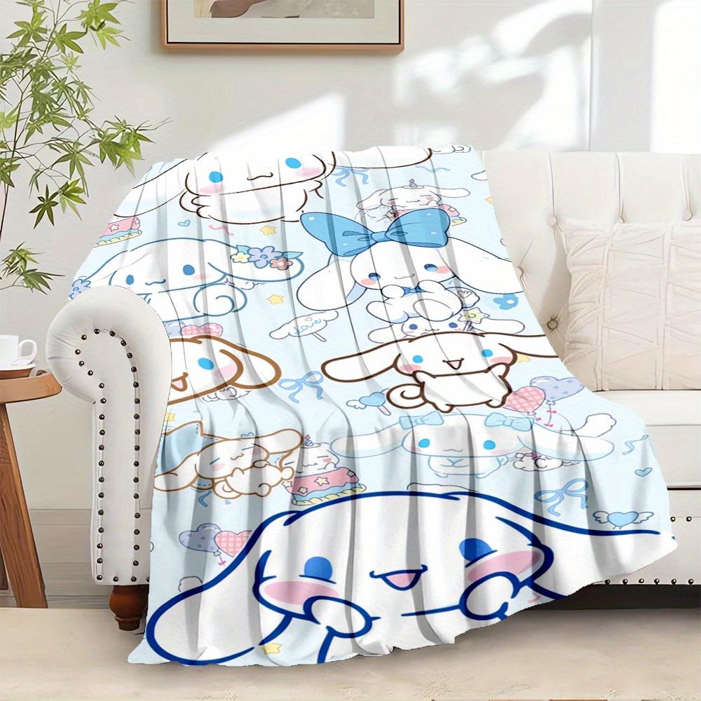 

1pc Cinnamoroll, Sanrio, CuteDigital Print Flannel Throw Blanket, Super Soft Plush Fleece Bedspread, Multipurpose All-Season Hypoallergenic 130x150cm