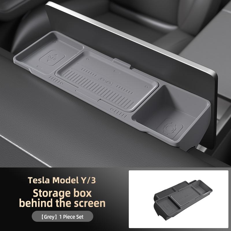 Storage Box For TESLA Model Y 2025 Juniper Dashboard Screen Center Console Organizer Phone Holder Interior Accessories