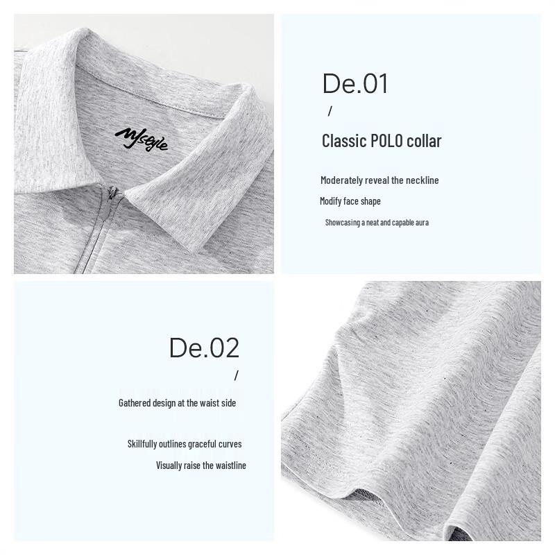 MJ STYLE Damen Raffiniertes Slim Fit T-Shirt mit Polokragen und kurzen Ärmeln