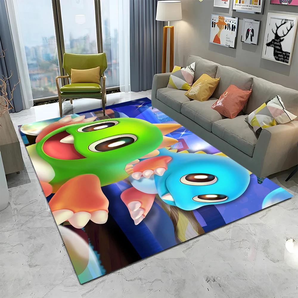Tappeto Tappetino Decorativo per Casa Soggiorno Camera da Letto Divano Zerbino, Tappeto per Area Giochi Bambini Tappetino Antiscivolo, Gioco Cartoon Bubble Bobble Tappeto per Gamer