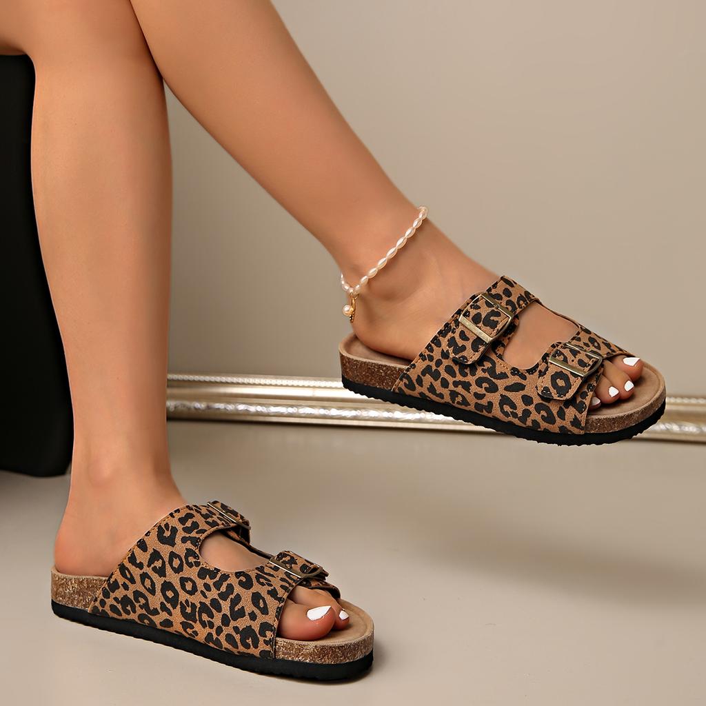 Summer Holiday Printing Women Slippers Vacation Travel Beach Double-buckle Sandals Fashion Platform Home Slippers Slides Women