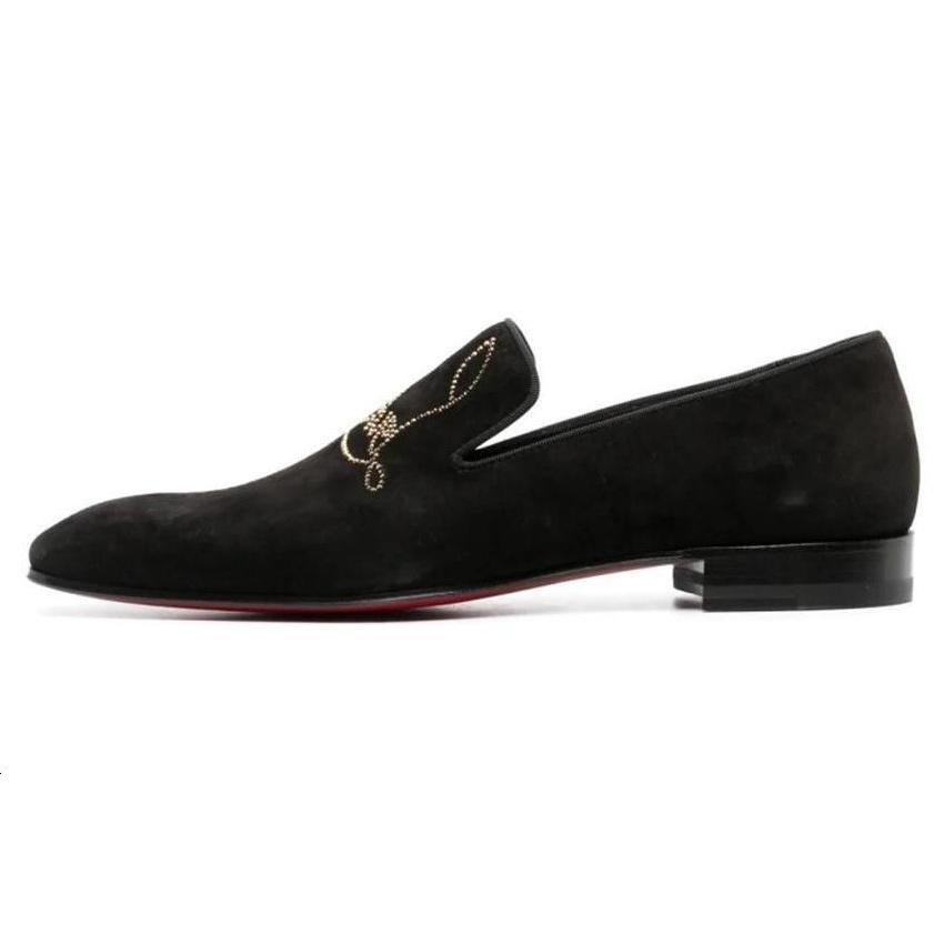 Christian Louboutin Appliqué-logo Suede Loafers Men`s