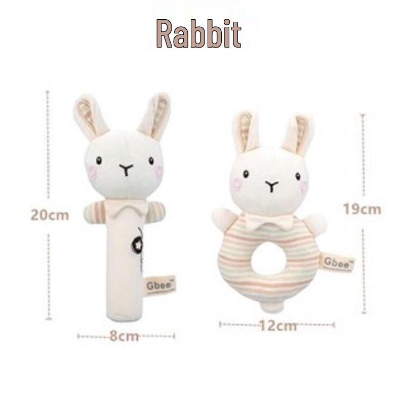 Gbee Plush Animal Baby Rattle - Infant Soothing & Education Toy