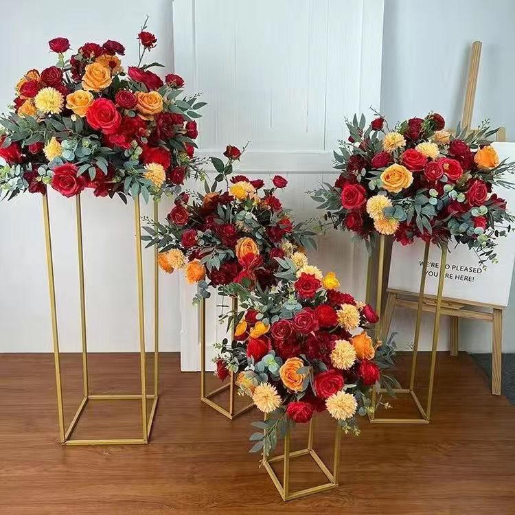 Geometric Iron Art Wedding Flower Ornaments for Venue Decoration