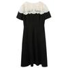 Sancai Plus Size Lace Short Sleeve Maxi Dress