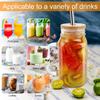 2Pcs 700ml Glass Cup with Lid and Straw Transparent Drinking Glasses for Juice Water Iced Coffee Cups Mug Drinkware Kitchen Tool