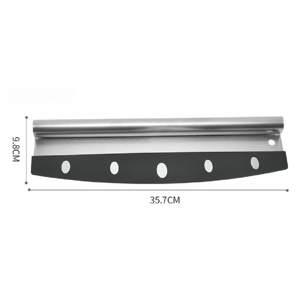 Stainless Steel Pizza Cutter Double Handle Large Size Pizza Wheel for Fast Easy Slicing Through Thick Crusts 1