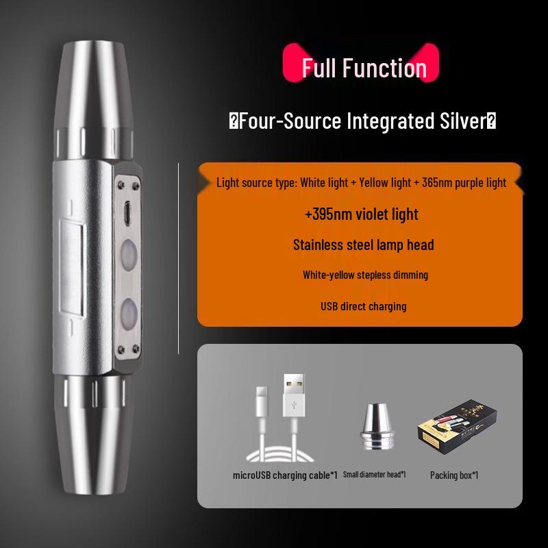 365nm Ultraviolet Light: Jadeite Identification, Banknote Verification, and Jewelry Anti-counterfeiting Flashlight
