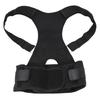Adjustable Posture Correct Belt Back Lumbar Support Corrector Shoulder Band(Black XL)