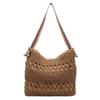 Spring Fashion Ribbon Armpit Woven Bag Women's 2025 New Texture Hollow Design Shoulder Tote Bag