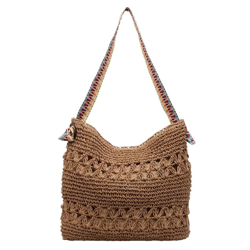 Spring Fashion Ribbon Armpit Woven Bag Women's 2025 New Texture Hollow Design Shoulder Tote Bag