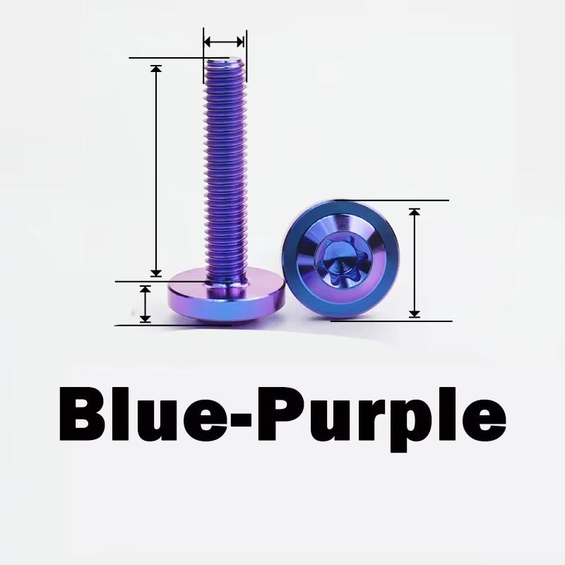 1pcs Truss Torx Head Screw Titanium Ti Bolt M4 M5 M6 M8 Length:10-60mm For Motorcycle,Bicycle Part Modification Fasteners