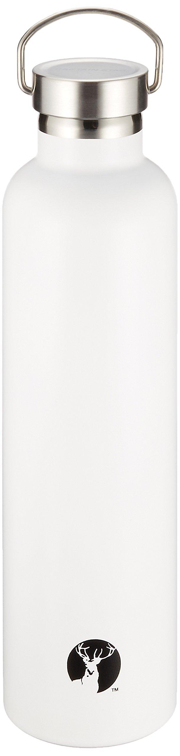 

CAPTAIN STAG Sports Bottle Water Bottle Direct Drinking Double Stainless Steel Bottle Vacuum Insulated HD Bottle 1000ml White Outer Diameter 84 x