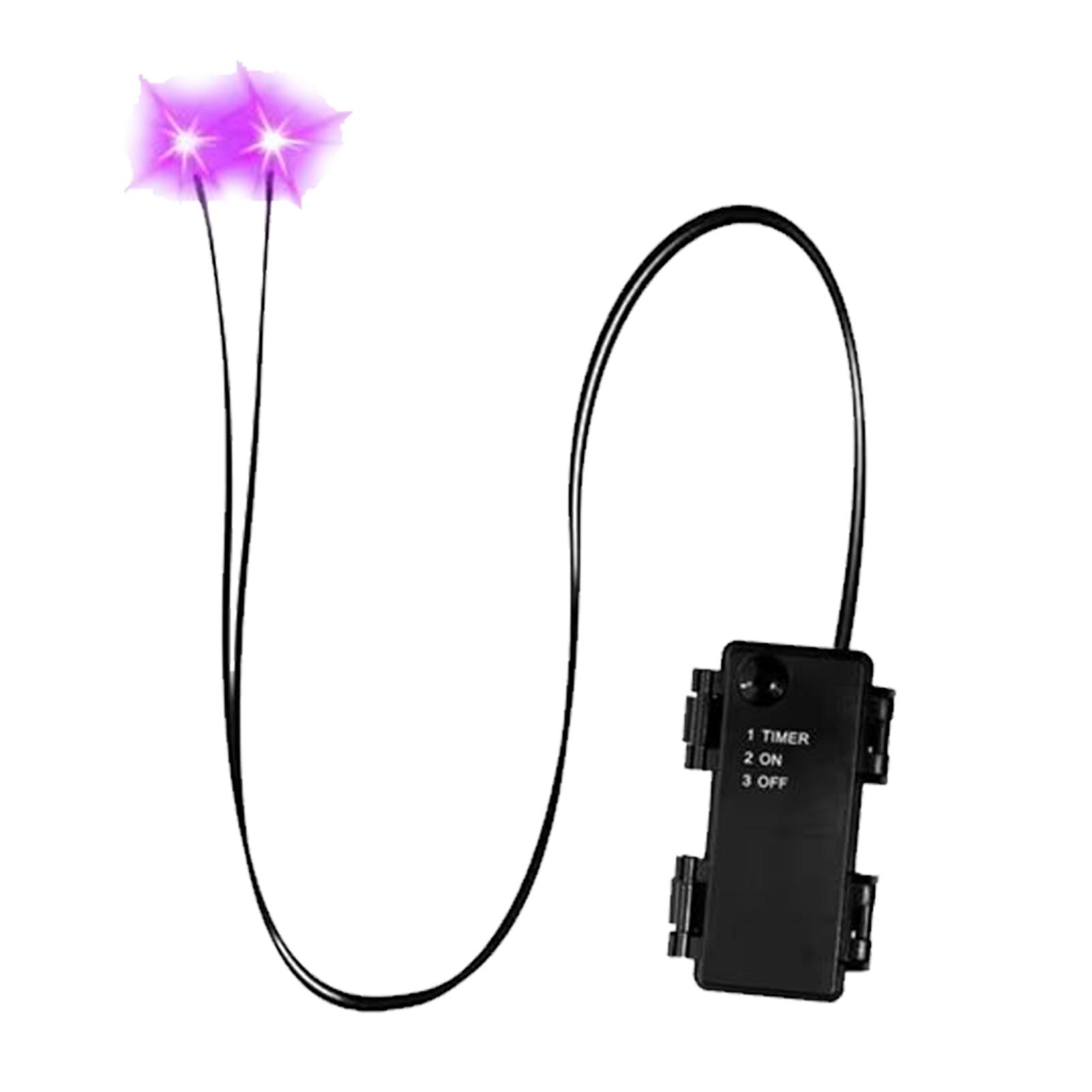 

Light Up Eyes Halloween Skull Cosplay Light Up Eyes With Timer LED Decorations Spooky Props For Tombstones Skeletons Outdoor фиолетовый