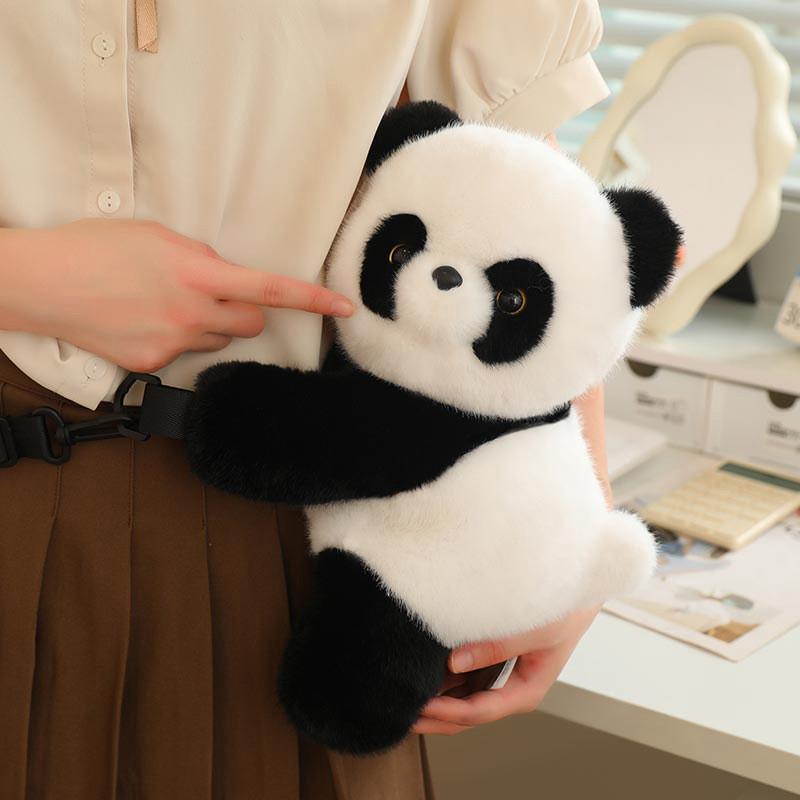 Crooked Head Bag Raccoon Panda Cute Plush Dolls Toy Children Gifts Birthday