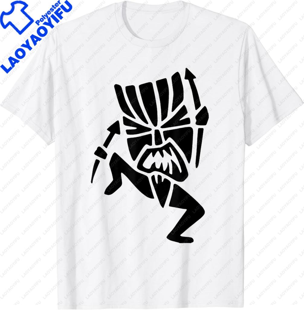 Dancing Tiki Man TShirt Funny Tiki Clothes Tops Graphic T Shirts Men Clothing Vintage T Shirt Camisas Streetwear